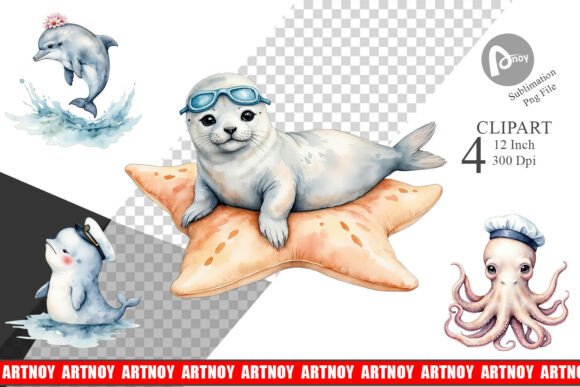 Download Seaside Critter Friends Clipart - Premium Resources