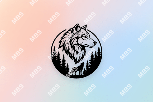 Download Majestic Wolf Forest Emblem PNG - Majestic wolf Collection